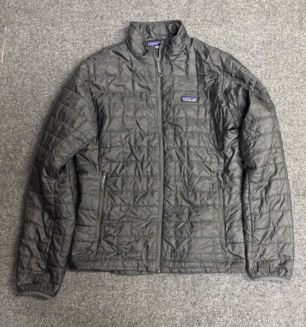Patagonia Men’s Medium Gray Nano Puff Jacket Quilted Insulated Full Zip